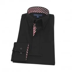 Essex Classics Men’s “Dusk” Black Show Shirt - Halo Stripe Show Shirts