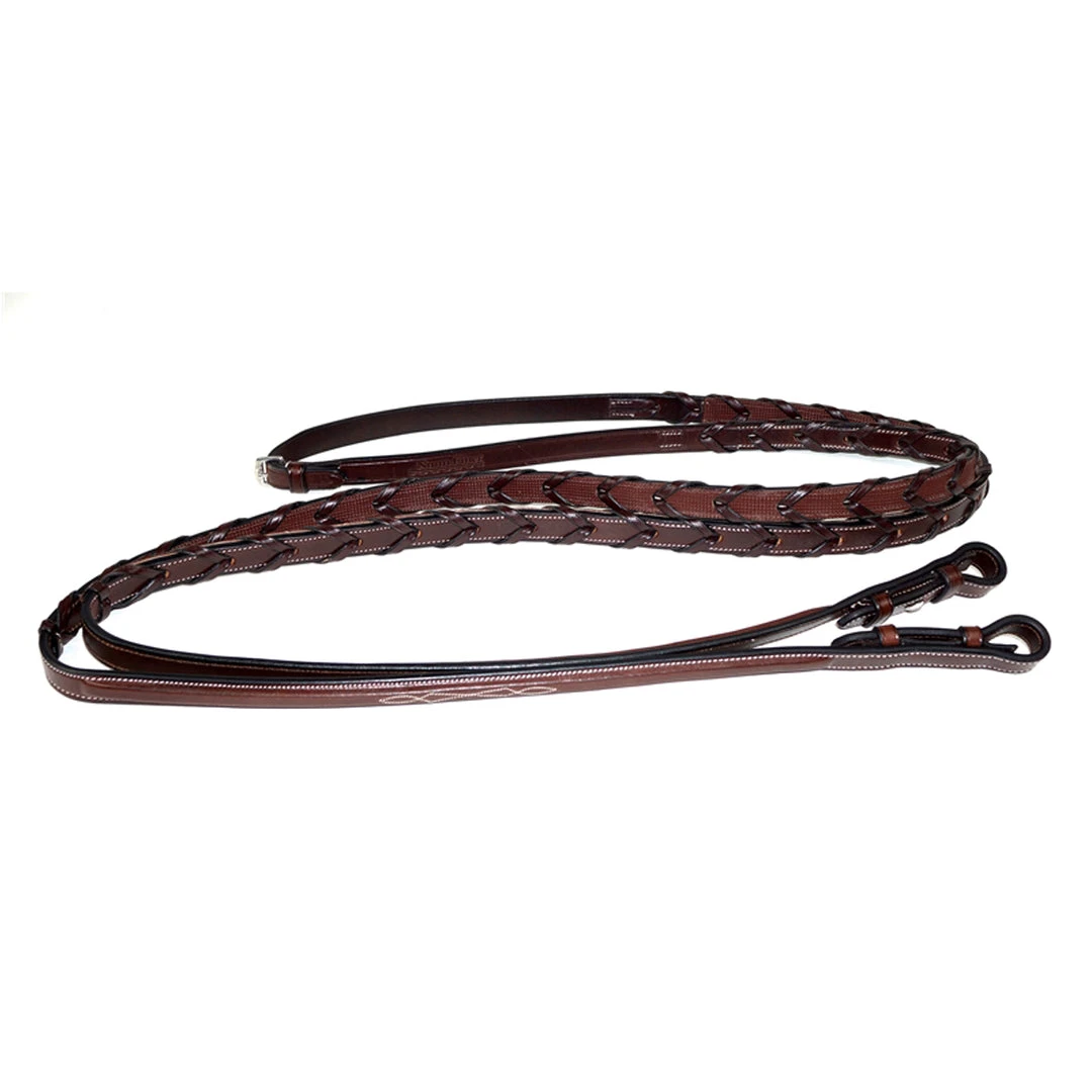 Nunn Finer Rubber Lined Laced Reins 4 Nunn Finer Rubber Lined Laced Reins