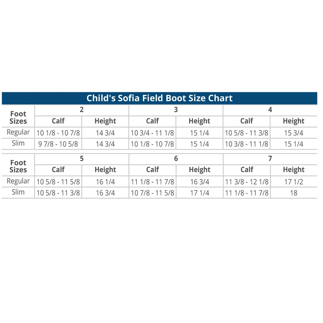 English Riding Supply Ovation Sofia Grip Black Field Boot- Child's 4 English Riding Supply Ovation Sofia Grip Black Field Boot- Child's