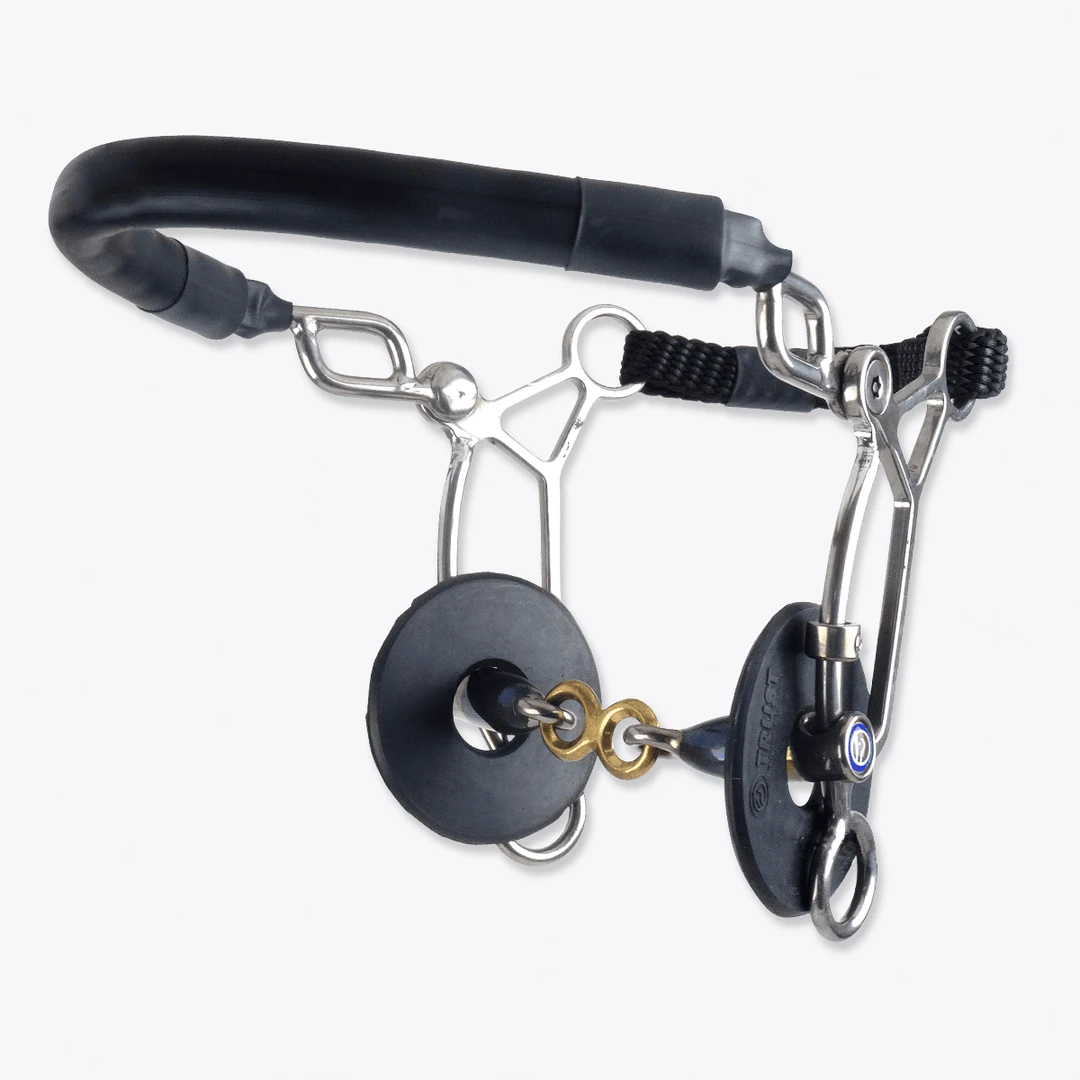 Equine Industries Trust Sweet Iron Hackamore Combination Short French Link 3 Equine Industries Trust Sweet Iron Hackamore Combination Short French Link