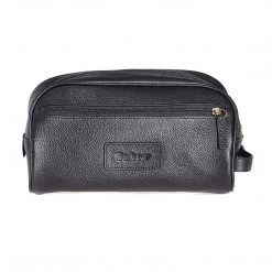 Barbour Leather Wash Bag