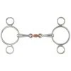 Shires Equestrian Products Shires Two Ring Copper Lozenge Gag Bit Horse Bits