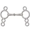 Toklat Originals Horse Bits Toklat Snaffle 4-Ring Continental Gag- 6 1/2" Cheek
