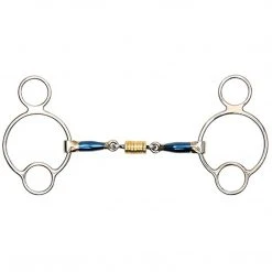 Shires Equestrian Products Horse Bits Shires Blue Sweet Iron Universal With Roller Link Bit