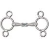 Toklat Originals Horse Bits Toklat Hollow Mouth French Link 3-Ring Continental Gag Bit