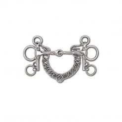 Toklat Originals Toklat Stainless Steel Slow Twist Snaffle Tom Thumb Pelham - 3 3/4" Cheek Horse Bits