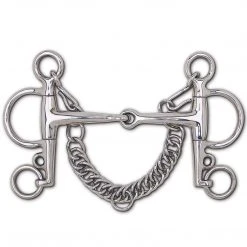 Toklat Originals Toklat Stainless Steel Snaffle Eggbutt Pelham - 4 3/4" Cheek Horse Bits