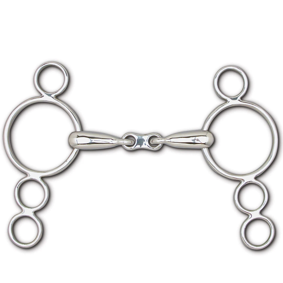 Toklat Originals Toklat Hollow Mouth French Link 4-Ring Continental Gag Bit Horse Bits 3 Toklat Originals Toklat Hollow Mouth French Link 4-Ring Continental Gag Bit Horse Bits