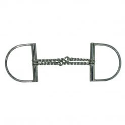 Intrepid Coronet Large Dee Double Twisted Wire Snaffle Bit Horse Bits