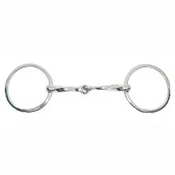 Partrade Metalab Sharp Twisted Loose Ring Snaffle Bit Horse Bits