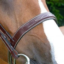 Sagmae Dy'on Fancy Stitch Wide Noseband Bridle English Bridles 9 Sagmae Dy'on Fancy Stitch Wide Noseband Bridle English Bridles