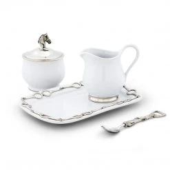 Equestrian Decor Arthur Court Sugar & Creamer Set