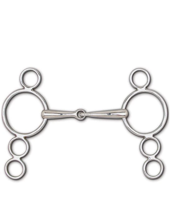Toklat Originals Snaffle 4-Ring Continental Gag Horse Bits 3 Toklat Originals Snaffle 4-Ring Continental Gag Horse Bits