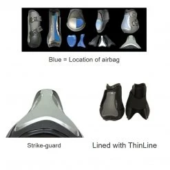 Horse Boots & Wraps ThinLine Flexible Filly Lightweight Breathable Air Shock Front Tendon Horse Boots