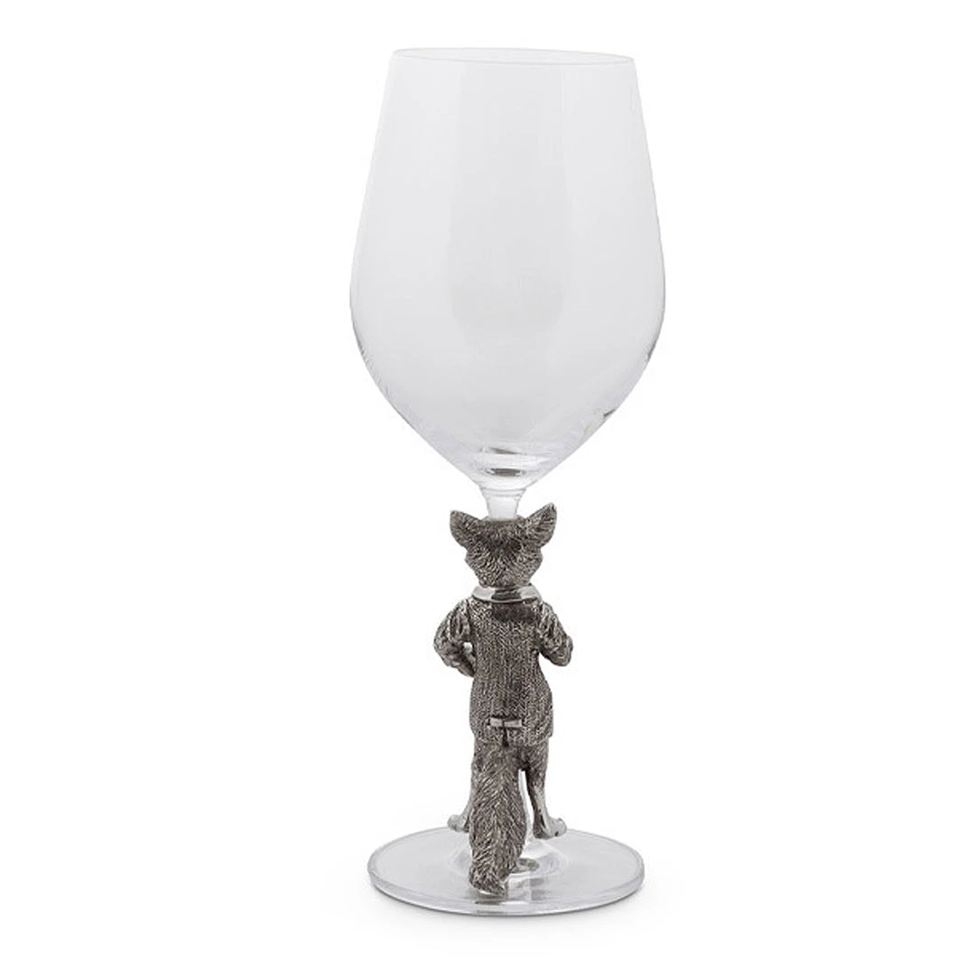 Arthur Court Equestrian Dressed Fox Wine Glass 4 Arthur Court Equestrian Dressed Fox Wine Glass