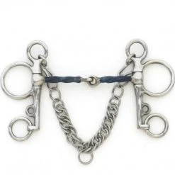 English Riding Supply Horse Bits Centaur Blue Steel Slow Twist Tom Thumb Pelham Bit