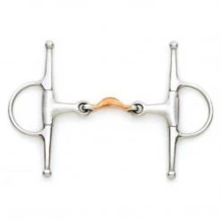 English Riding Supply Centaur Copper Overlay Quarter Moon Full Cheek Snaffle Bit