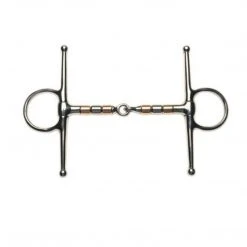 Weatherbeeta Horse Bits Korsteel Copper And Steel Roller Mouth Full Cheek Snaffle Bit