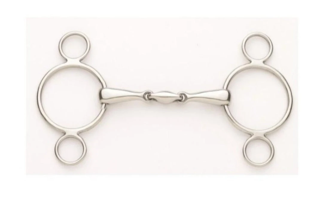 English Riding Supply Ovation Elite Solid Stainless Steel 2-Ring Gag Horse Bits 3 English Riding Supply Ovation Elite Solid Stainless Steel 2-Ring Gag Horse Bits