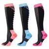 JPC Equestrian TuffRider Ladies Ventilated Knee Hi Neon Socks - 3 Pack