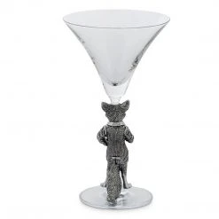 Arthur Court Equestrian Dressed Fox Cocktail Glass Equestrian Decor